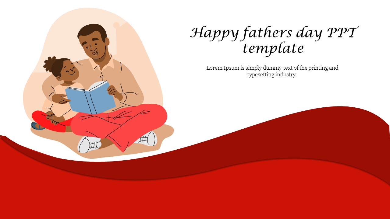 Happy Fathers Day PPT Template Design Presentation